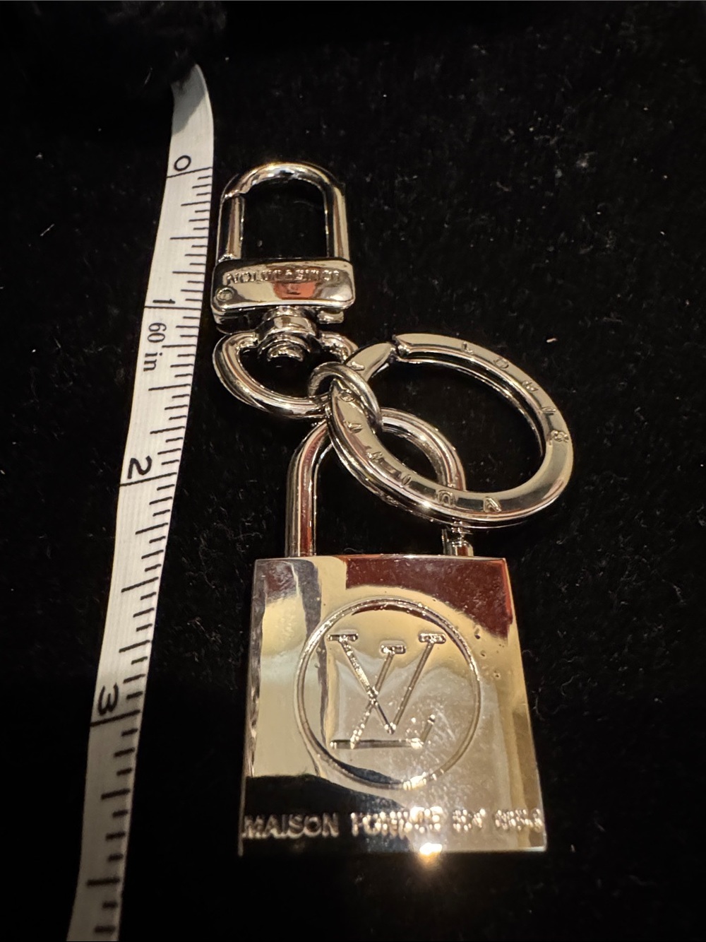 LV Lock Silver Color Key Holder or Charm - Picture 4 of 5